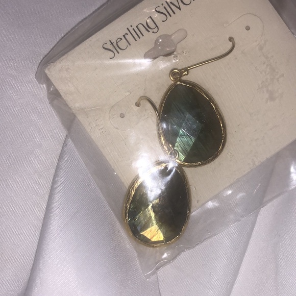 Labradorite Pear Cut/Sterling Silver Bezel Set Earrings-Boutique - Picture 9 of 12